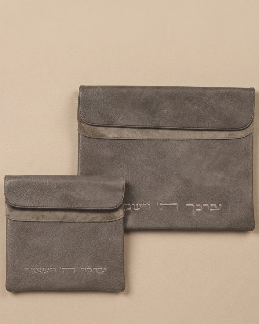 סט טלית תפילין מהודר גוון אפור