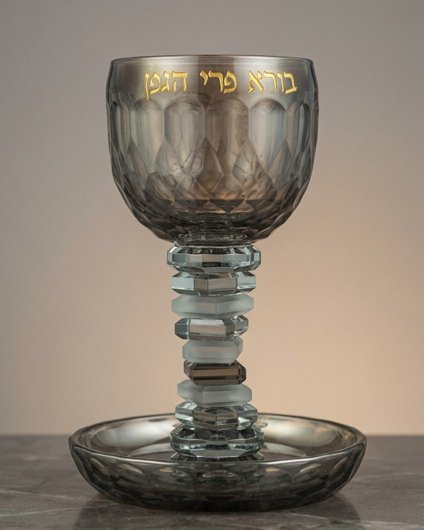 גביע קידוש קריסטל מהודר גוון שחור
