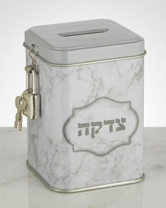 קופת צדקה פח שיש אפור